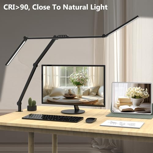 36W Bright Led Desk Lamp with Clamp, 47 Inches Long Architect Desk Lamp Home - Picture 7 of 7