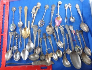 Antique Silverplate Lot of 30 Spoon Knife Fork Flatware Souvenir Other Misc