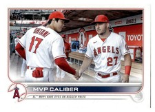 2022 Topps Update #US115 MVP Caliber (Mike Trout / Shohei Ohtani)