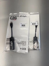C2G 39700 USB-A 3.0 to Gigabit RJ45 Ethernet Connector Adapter CAT5 LOT OF 2