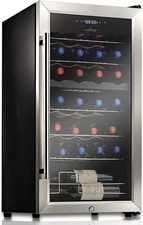 NutriChef Wine Chilling Refrigerator Cellar-Dual-Zone (28 Bottle Capacity)