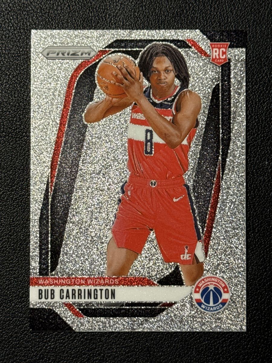 2024-25 Panini Prizm Rookie Glitter Bub Carrington #244 RC Case Hit SSP