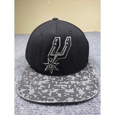 San Antonio Spurs Mitchell Ness Hat Mens OSFM Black Digital Camo Snapback Cap