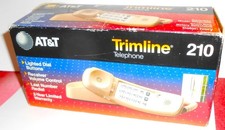 AT T Trimline Model 210 Push Button Desk/Wall Vintage Phone Ivory S164