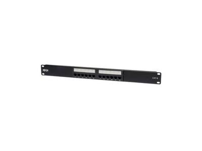 12-Port 1U Rack-Mount Cat6/Cat5 110 Patch Panel 568B, RJ45 Ethernet, TAA