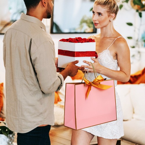 10 Stück Geschenktüte Party Goodie Bags Vater verziert mit Schleifenmotiv - Bild 5 von 11