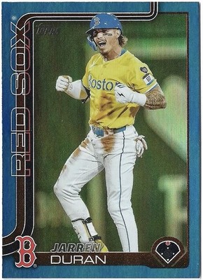 2025 Topps Series 2 Jarren Duran #587 Blue Rainbow Foil /150