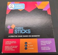 THREE STICKS board game Geometry educational mathematics Creative Open Box New