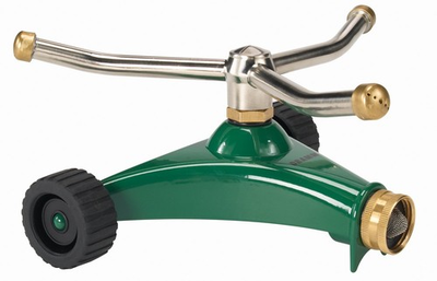 #ad Dramm ColorStorm 3 Arm Whirling Sprinkler on 6quot; Wheeled Heavy 1 EA Green $46.58