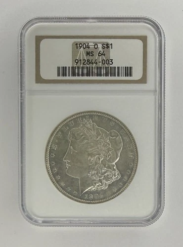 1904-O NGC MS 64 Morgan Dollar White Sharp Coin Old NGC Holder