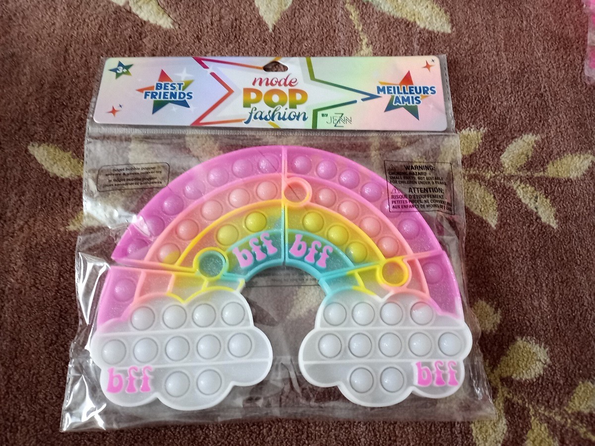 Claire’s bff best friends rainbow puzzle pop it fidget sensory toy, New