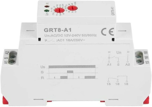 Delay Time Relay, GRT8-A1 Mini Power On Delay Time Relay DIN Rail AC/DC 12V-240V - Picture 9 of 12
