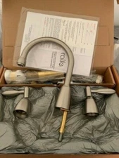 NEW Phylrich Doralfe Skyla Bathroom Widespread Sink Faucet D220-015 Satin Nickel