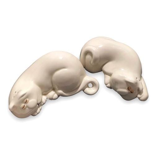 Fitz & Floyd Katze Nickerchen verschachtelt Salz & Pfefferstreuer schlafende Katze Vintage - Bild 3 von 13