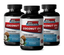 Super Antioxidant - Coconut Oil 3000mg SS - Serotonin - Pills - 3Bott 