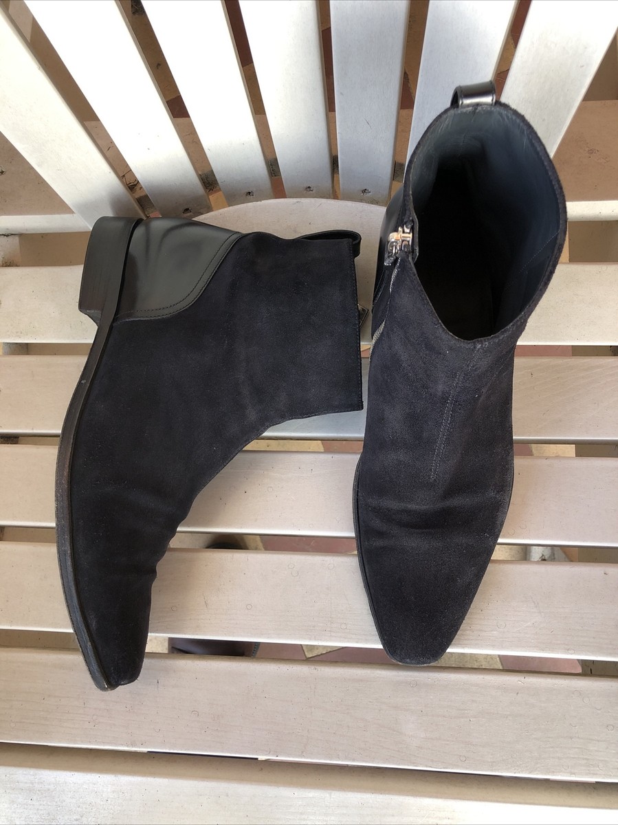 Dior Homme Zip Chelsea Ankle Boots 16EBM Suede with Leather Dior Homme Zip Chelsea Ankle Boots 16EBM Suede with Leather