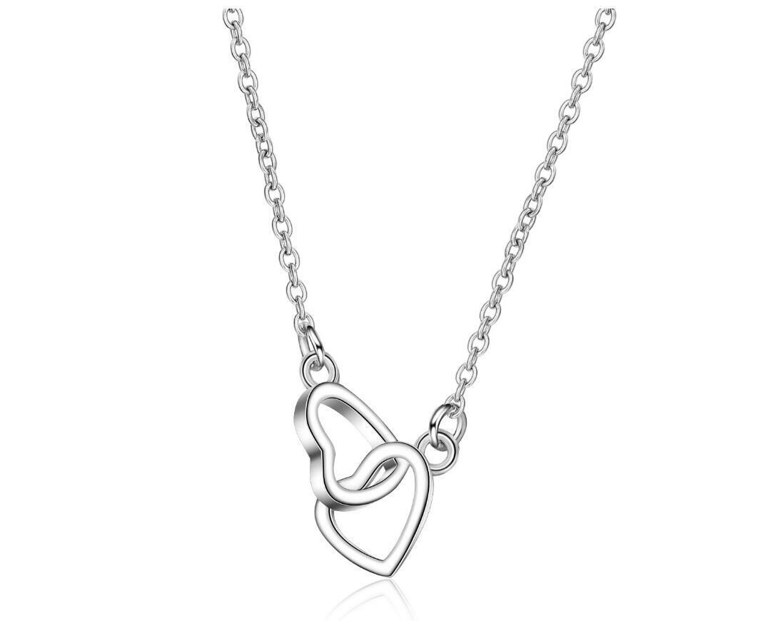 PANDORA Silver Open Heart Necklace in Blue | Lyst