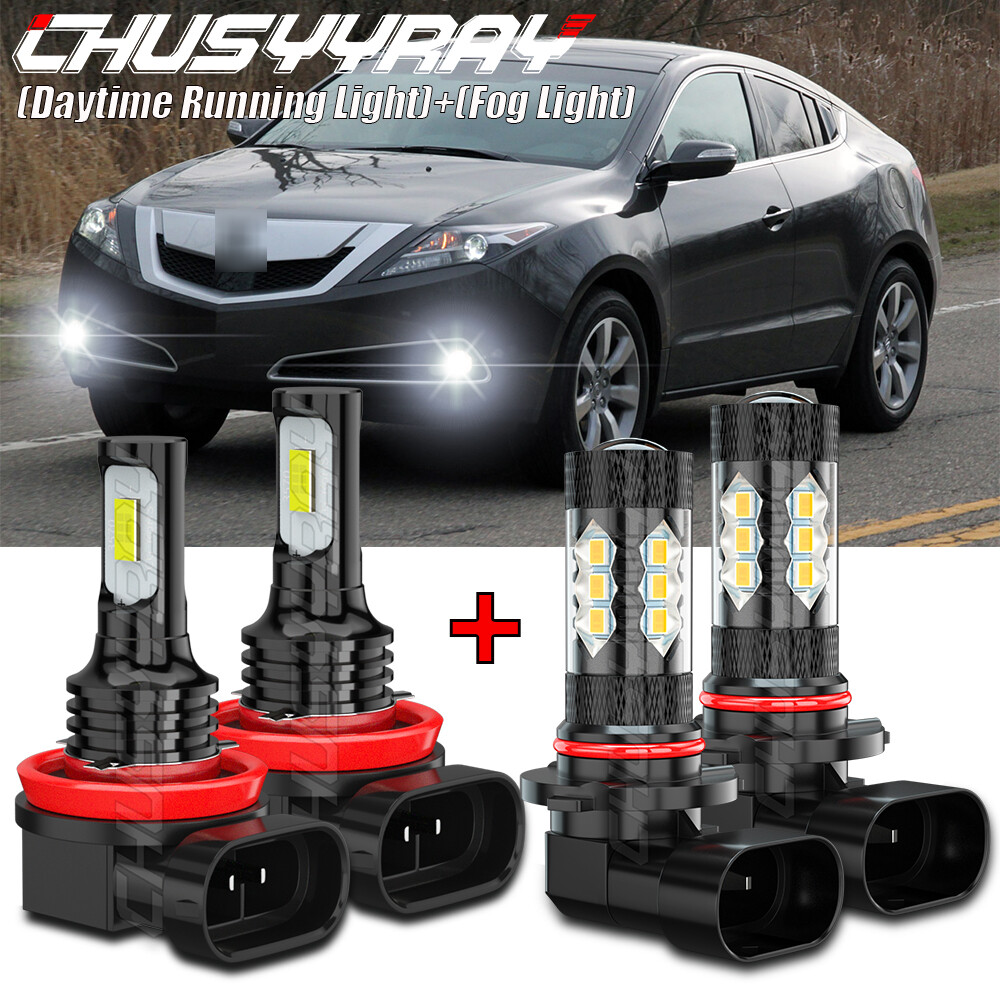 For 2010-2013 Acura ZDX -4 LED DRL Daytime Running Light +