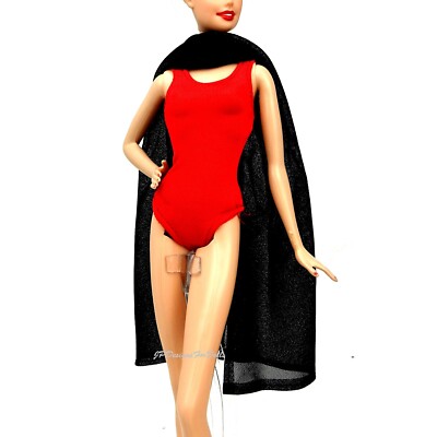 Barbie Basics schwarz Chiffon Wickel Puppenkleidung Look Nr. 4 Sammlung 001