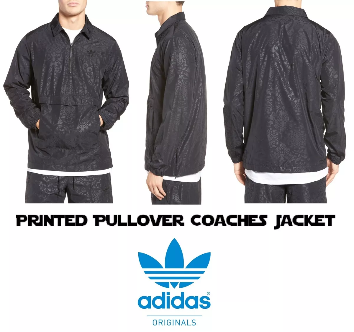 adidas Originals Printed Pullover Coaches Jacket Men s X LARGE XL New with Tags