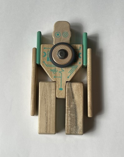 ๐ค Tegu Magbot Magnetic Wooden Block Set, 1-99 Years, 9 Piece Robot EUC! - Picture 5 of 8