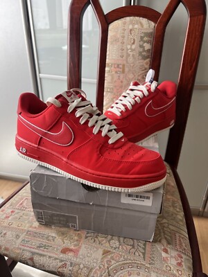 Nike Air Force One Deadstock AF1 Rot Weiß Herrenschuhe Gr. 44