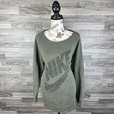 NIKE Women  s Dark Green Loose Neck Long Sleeve Sweater Size Medium Regular