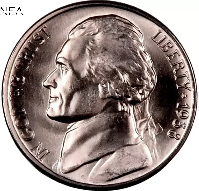 1938-D Jefferson Nickel ~ Gem BU (Full Step - FS) ~ Better Date!