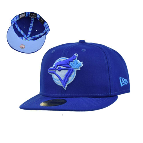 New Era Toronto Blue Jays 59Fifty Monocamo Men's Fitted Hat Navy-Light Royal - Picture 1 of 5