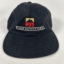 Rare Vintage Ford Outfitters Black Snap Back Hat Ford Logo