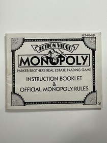 Monopoly (Nintendo NES, 1991) Complete CIB - Box, Manual, Sleeve EXCELLENT COND.