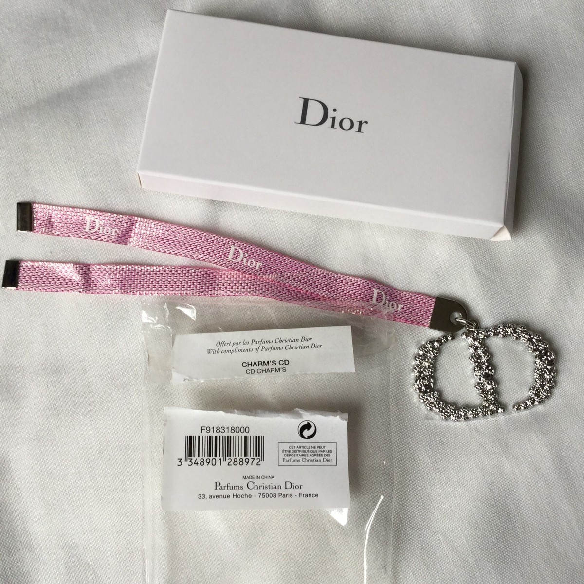 Charm's Bijou De Sac Dïôr Collector VIP Rose - Métal Et Ruban - Neuf Dans Sa Boîte D'origine