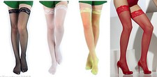 Lot 3 6 Thigh High Fishnet Hosiery Sheer Pantyhose Stockings Tights OS S M L