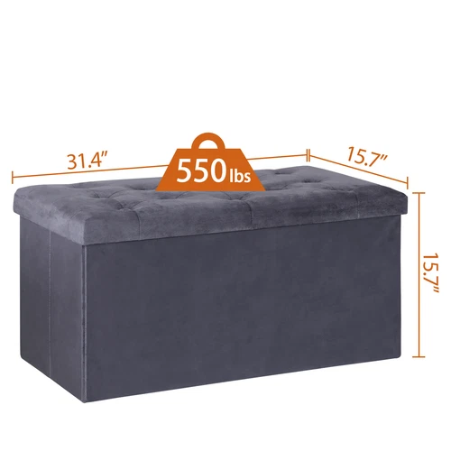 Storage Ottoman Bench Foot Rest Stool for Bedroom Entryway Living Room - Picture 37 of 90