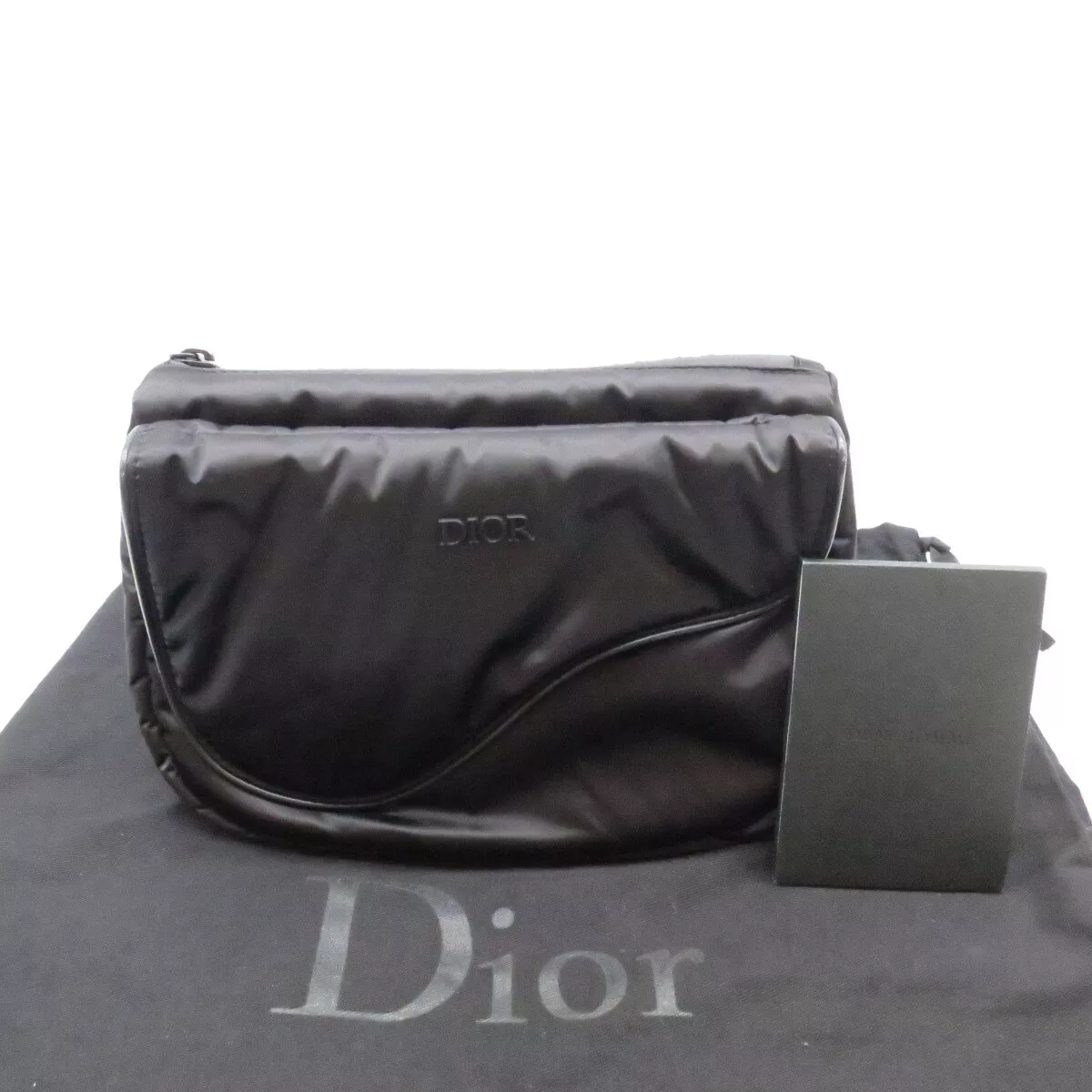 Sac ceinture selle authentique Christian Dior et pack fanny nylon noir #36633930