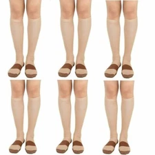 (3 Pairs) (S-XXXL) Copper Compression Support Socks 20-30mmHg Knee High Unisex