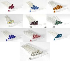 Fancy Hair Pin Bridal Wedding hairpin crystal diamante colour
