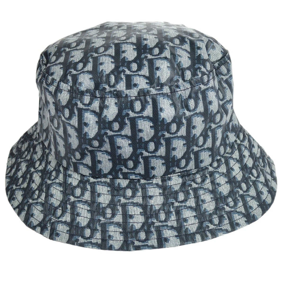 Chapeau Christian Dior motif trotteur gris marine CPX4011B #58 polyester 56705
