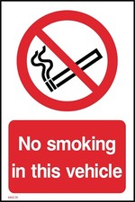 No Smoking in this Vehicle Sign or Sticker - All Sizes (MISC74)