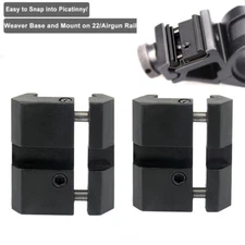 2 X Snap in Rail Adapter Convert 11mm Dovetail to 20mm Picatinny Converter Mount