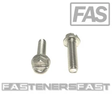 (25) 1/4-20x1 Stainless Steel Slotted Hex Washer Head Machine Screws 18-8