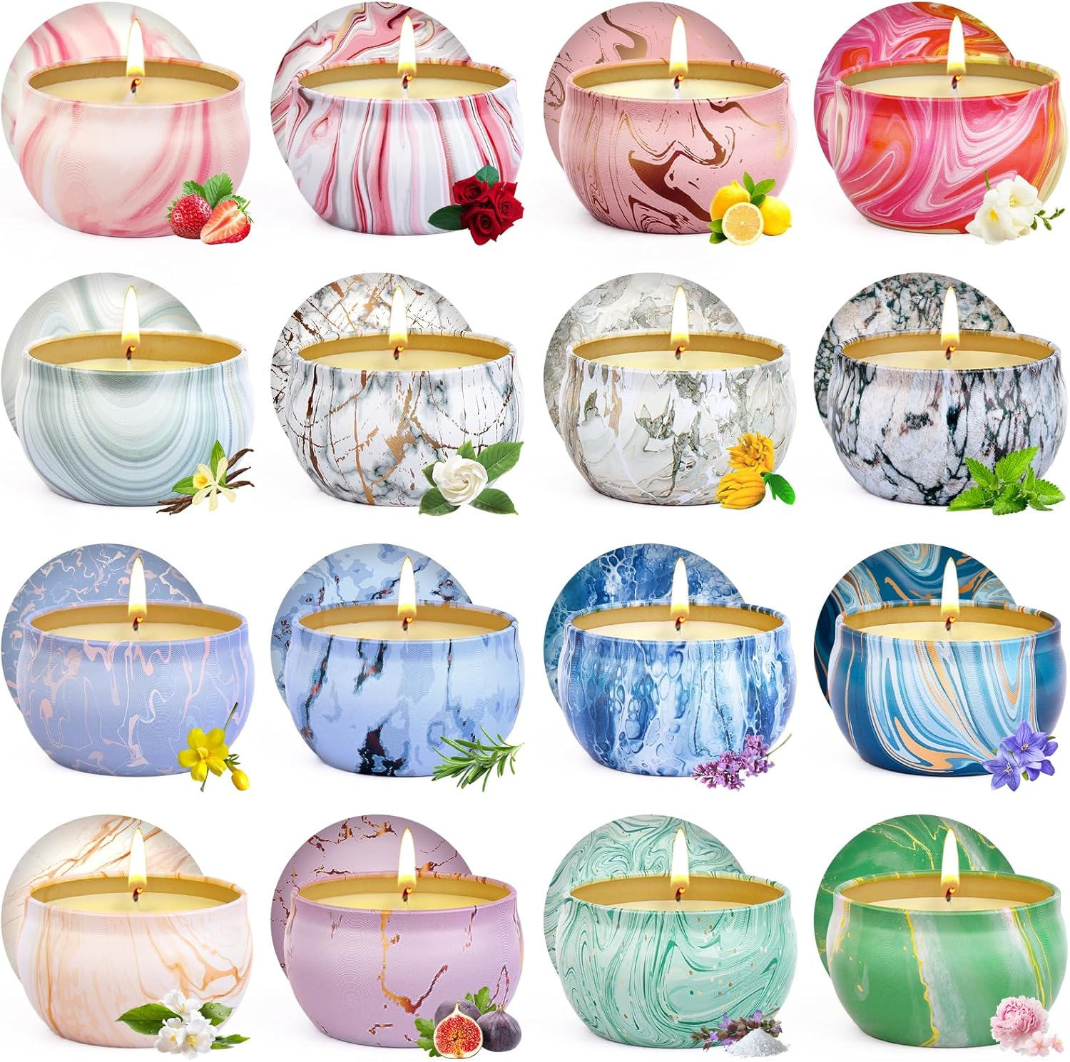 Scented Candles Gifts for Women, 16Pcs Candles for Home Scented, 2.5Oz Aromather