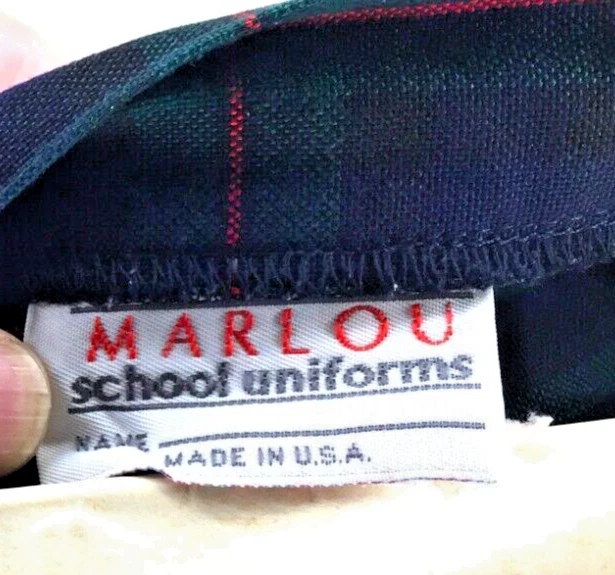 Falda uniforme a cuadros azul, rojo y verde Marlou niñas talla 20,5T cintura 42. Debajo de la rodilla Foto 4 de 4