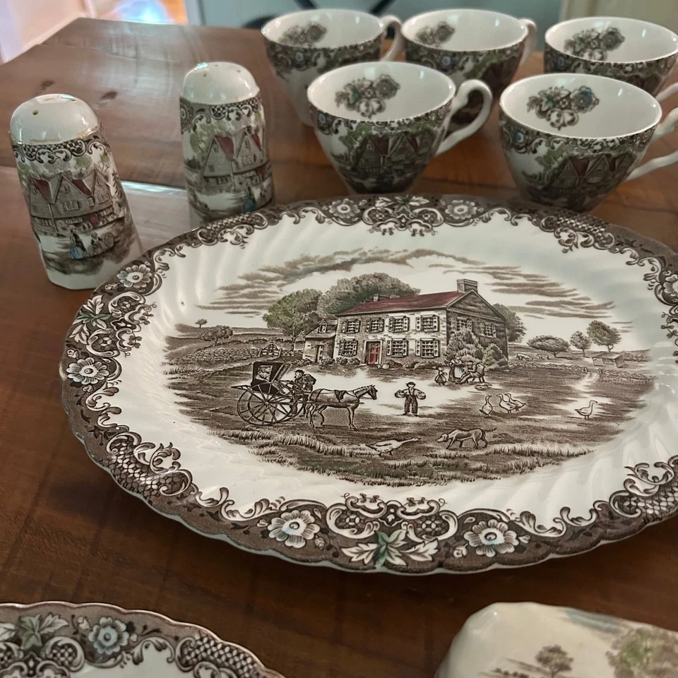 Heritage Hall Johnson Brothers 铁矿石 4411 44 件复古中国套装 — 第 2/4 张图片