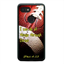 Football Game Christian Bible Verse Phone Case Cover For Google Pixel 3 3XL 2XL