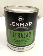 LenMar UltraLaq 1M-806-1 Semi-Gloss Precatalyzed Finish White Topcoat 1 Gallon