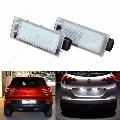 LED Blanc Feux Eclairage de Plaque Lampe Renault Espace 4 2005+ Megane 2&3 2002+ - Photo 1/4