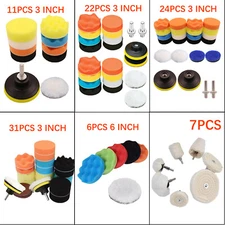 Car Buffing Pads Polishing for Drill Sponge Kit Set Waxing Foam Polisher Sealing