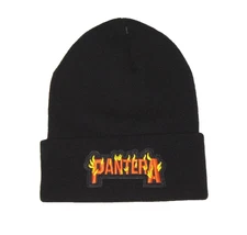 PANTERA Music Rock Band Logo Patch Fold Up Beanie Winter Stocking Cap Hat