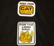 1978 NOS CATERPILLAR Tractor & Truck Diesel Engines 2 Sided Vintage Hanging Sign